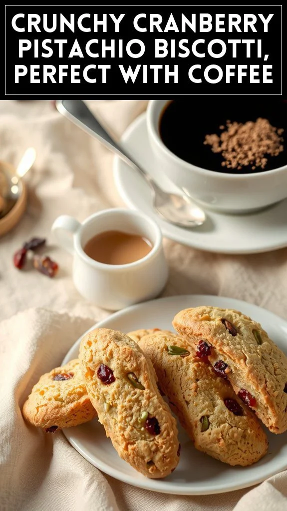 Crunchy Cranberry Pistachio Biscotti, Perfect With Coffee