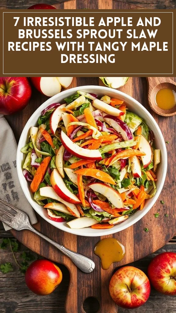 7 Irresistible Apple and Brussels Sprout Slaw Recipes With Tangy Maple Dressing
