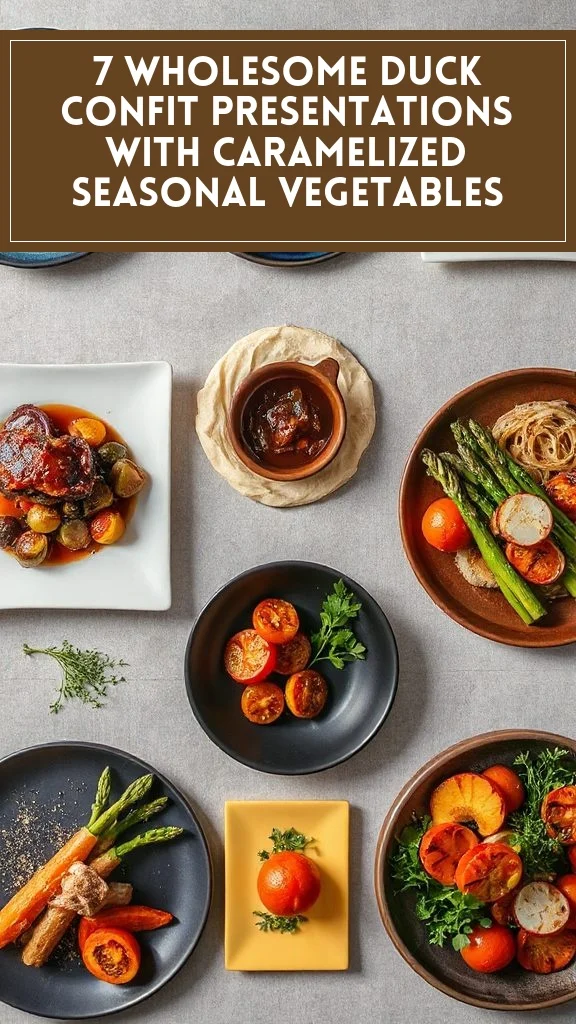 7 Wholesome Duck Confit Presentations With Caramelized Seasonal Vegetables
