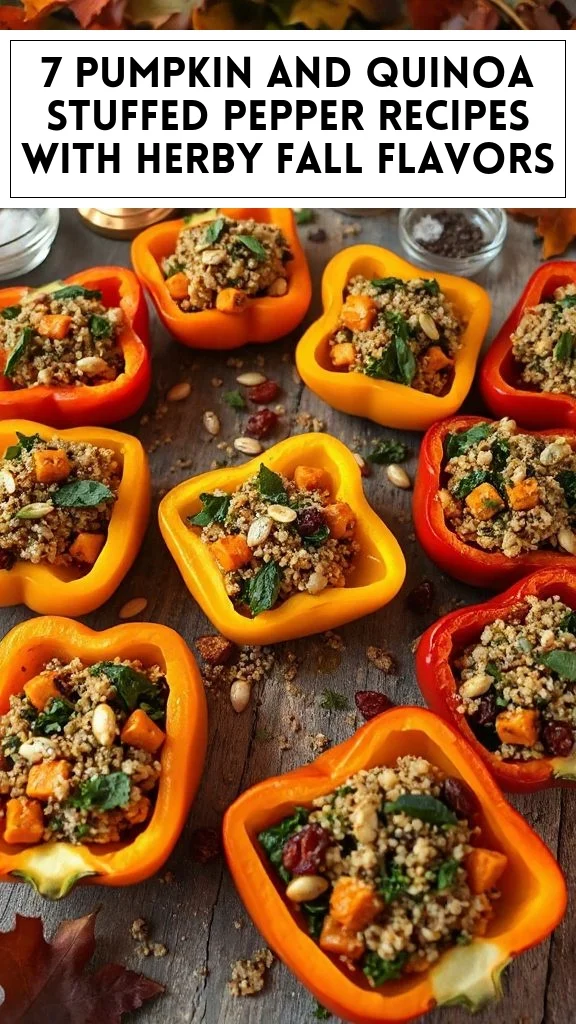 7 Pumpkin and Quinoa Stuffed Pepper Recipes With Herby Fall Flavors