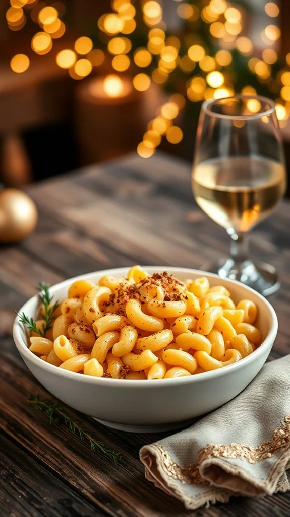luxurious truffle mac and cheese