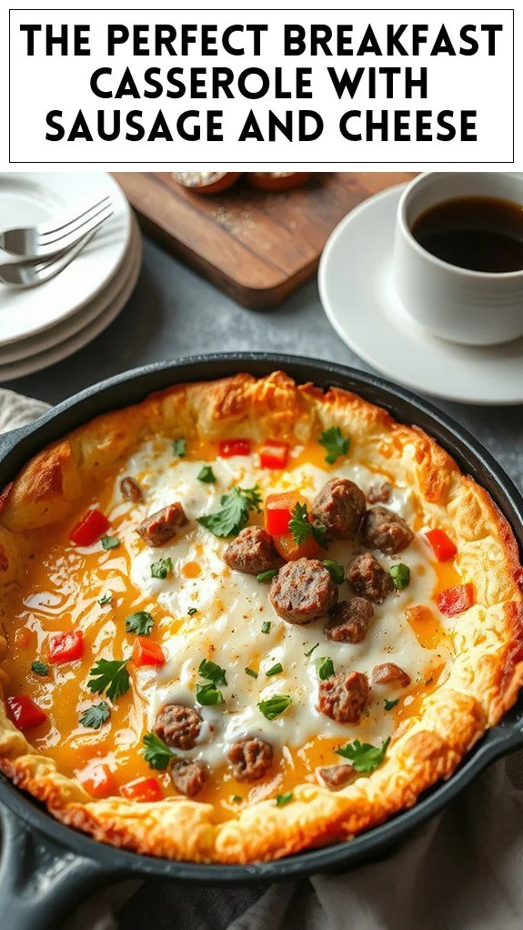 The Perfect Breakfast Casserole With Sausage and Cheese