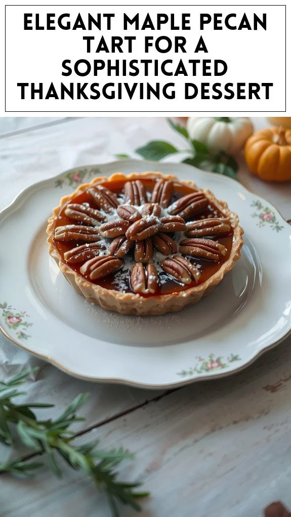 Elegant Maple Pecan Tart for a Sophisticated Thanksgiving Dessert