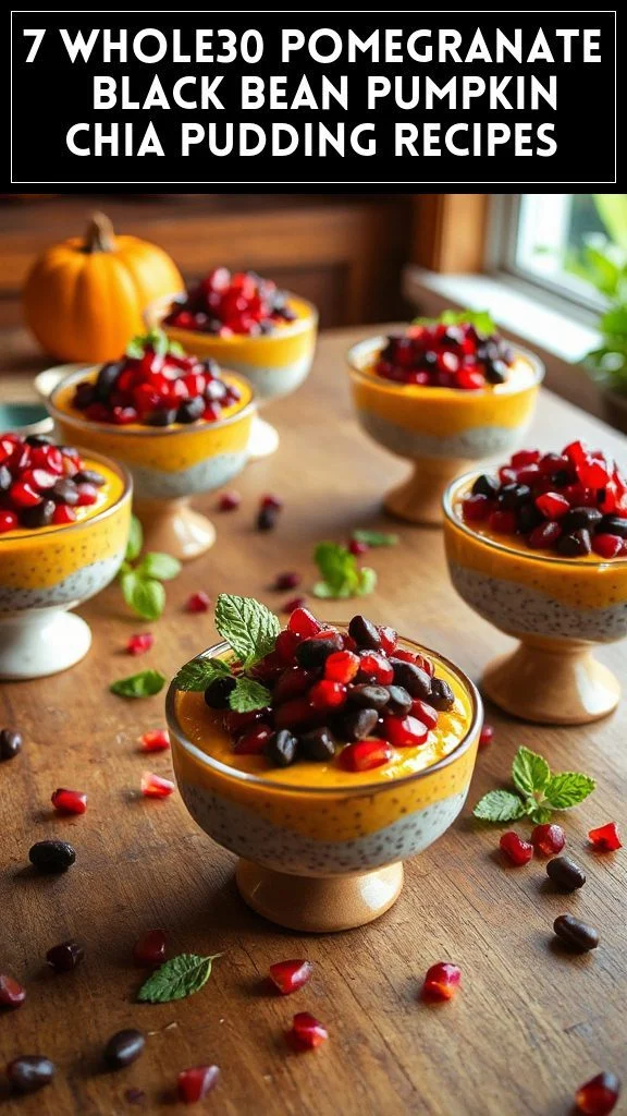 7 Whole30 Pomegranate & Black Bean Pumpkin Chia Pudding Recipes