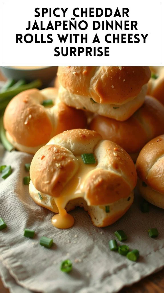 Spicy Cheddar Jalapeño Dinner Rolls With a Cheesy Surprise