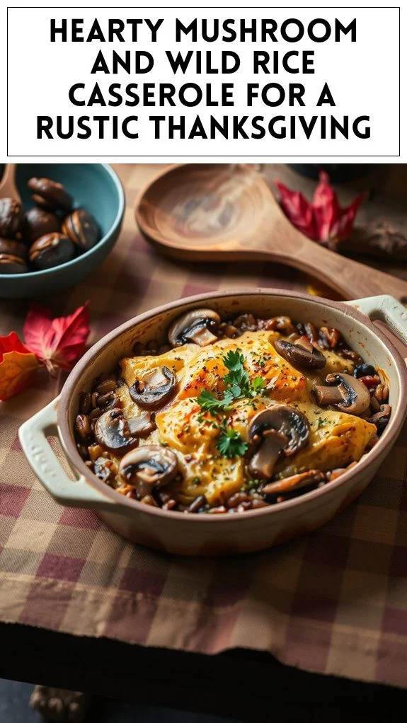 Hearty Mushroom and Wild Rice Casserole for a Rustic Thanksgiving