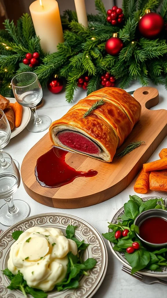 tender beef wrapped pastry