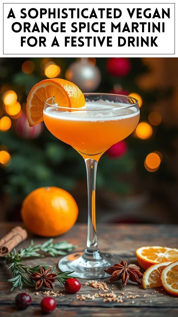 A Sophisticated Vegan Orange Spice Martini for a Festive Drink