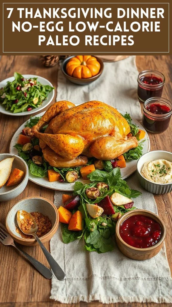 7 Thanksgiving Dinner No-Egg Low-Calorie Paleo Recipes