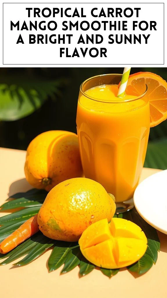 Tropical Carrot Mango Smoothie for a Bright and Sunny Flavor