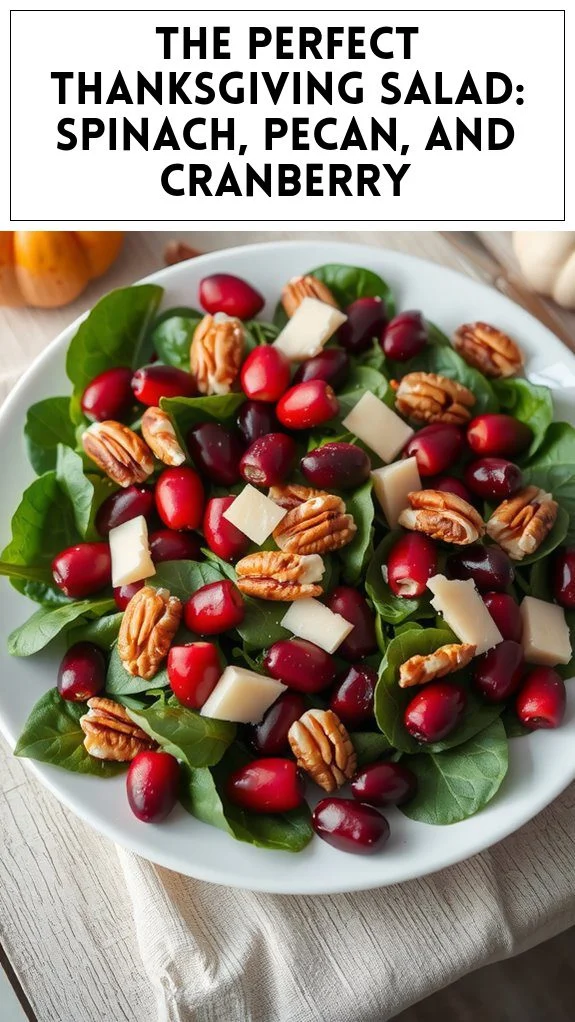 The Perfect Thanksgiving Salad: Spinach, Pecan, and Cranberry
