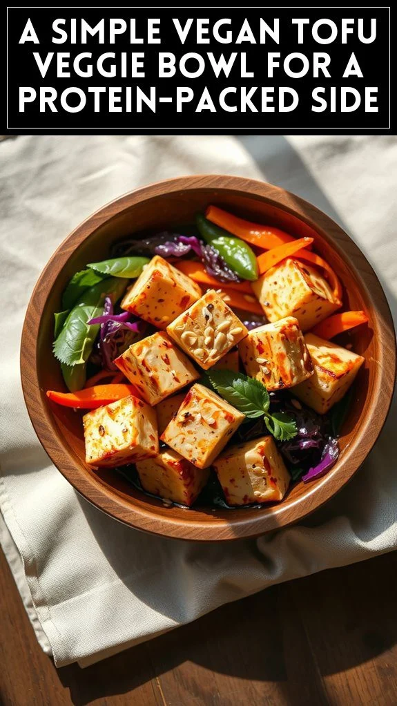A Simple Vegan Tofu Veggie Bowl for a Protein-Packed Side