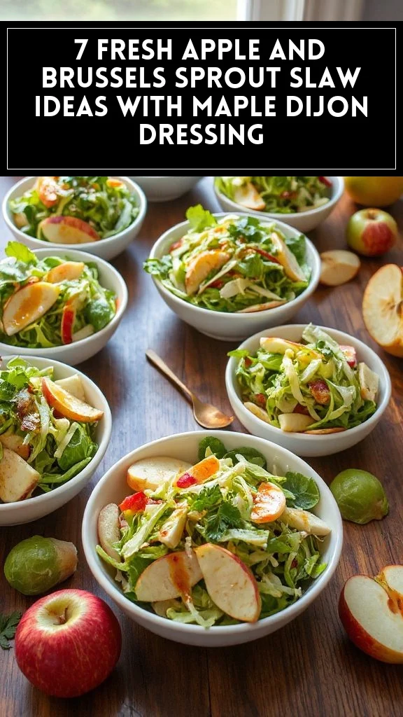7 Fresh Apple and Brussels Sprout Slaw Ideas With Maple Dijon Dressing