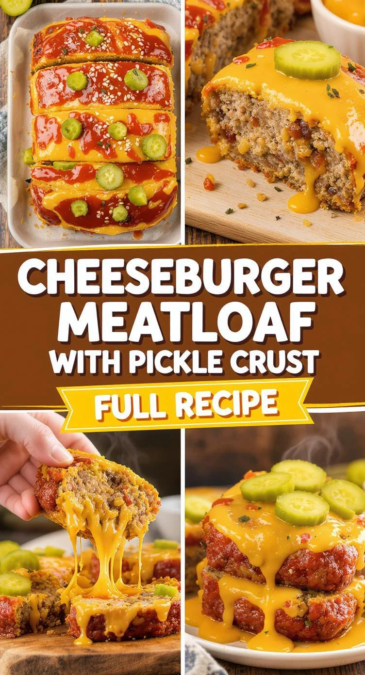Cheeseburger Meatloaf With Pickle Crust – Burger Flavors Inside Loaf