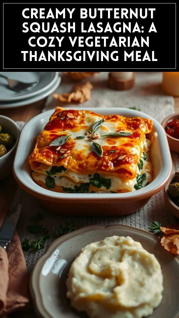 Creamy Butternut Squash Lasagna: A Cozy Vegetarian Thanksgiving Meal