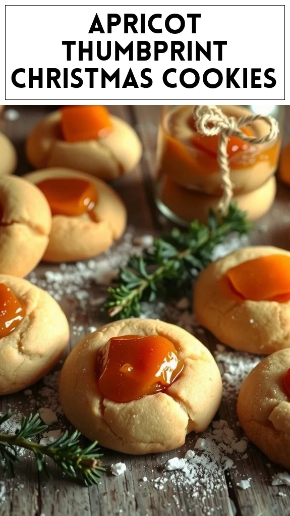 Apricot Thumbprint Christmas Cookies