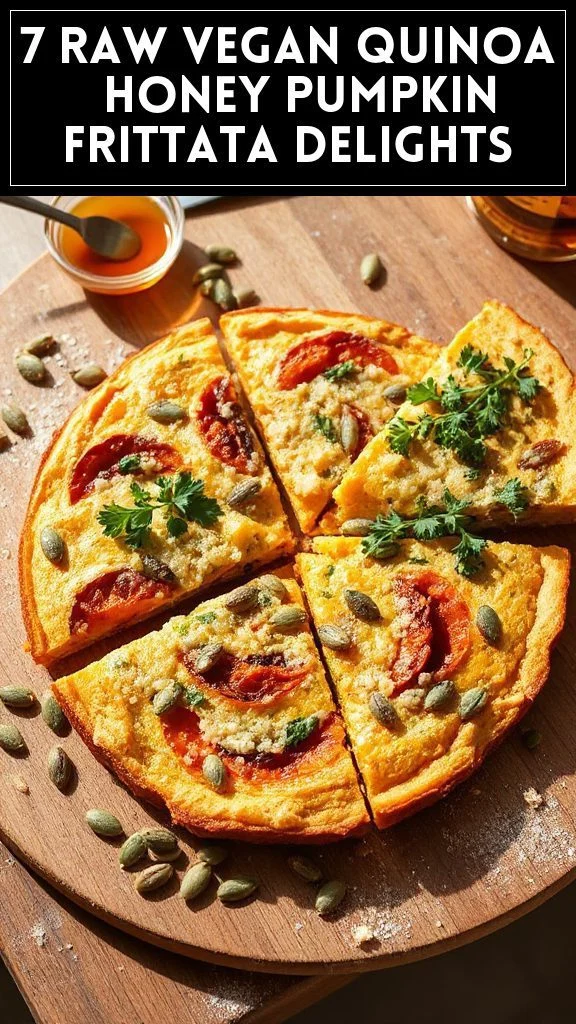 7 Raw Vegan Quinoa & Honey Pumpkin Frittata Delights