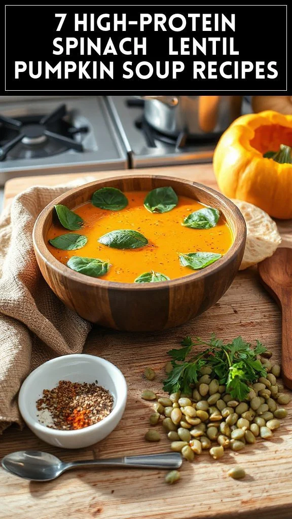 7 High-Protein Spinach & Lentil Pumpkin Soup Recipes